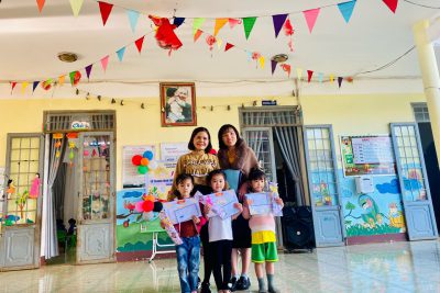 Hội thi vẽ tranh cấp trường của các bé năm học 2023-2024